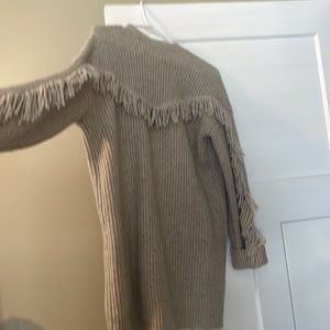 BEIGE FRINGE YELLOWSTONE THEMED SWEATER